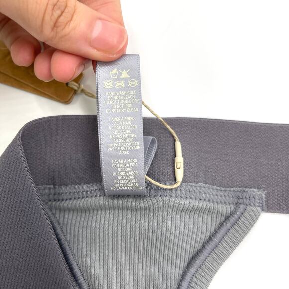 Skims Womens Cotton Ribbed Thong Panties Plus Size 4X Pacific Gray PN-STT-0040 - Picture 5 of 12